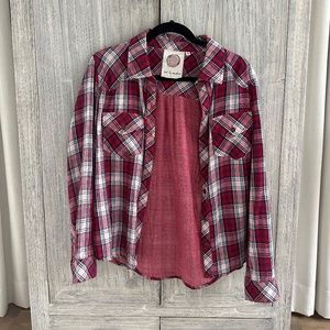 Ash & Ember plaid top